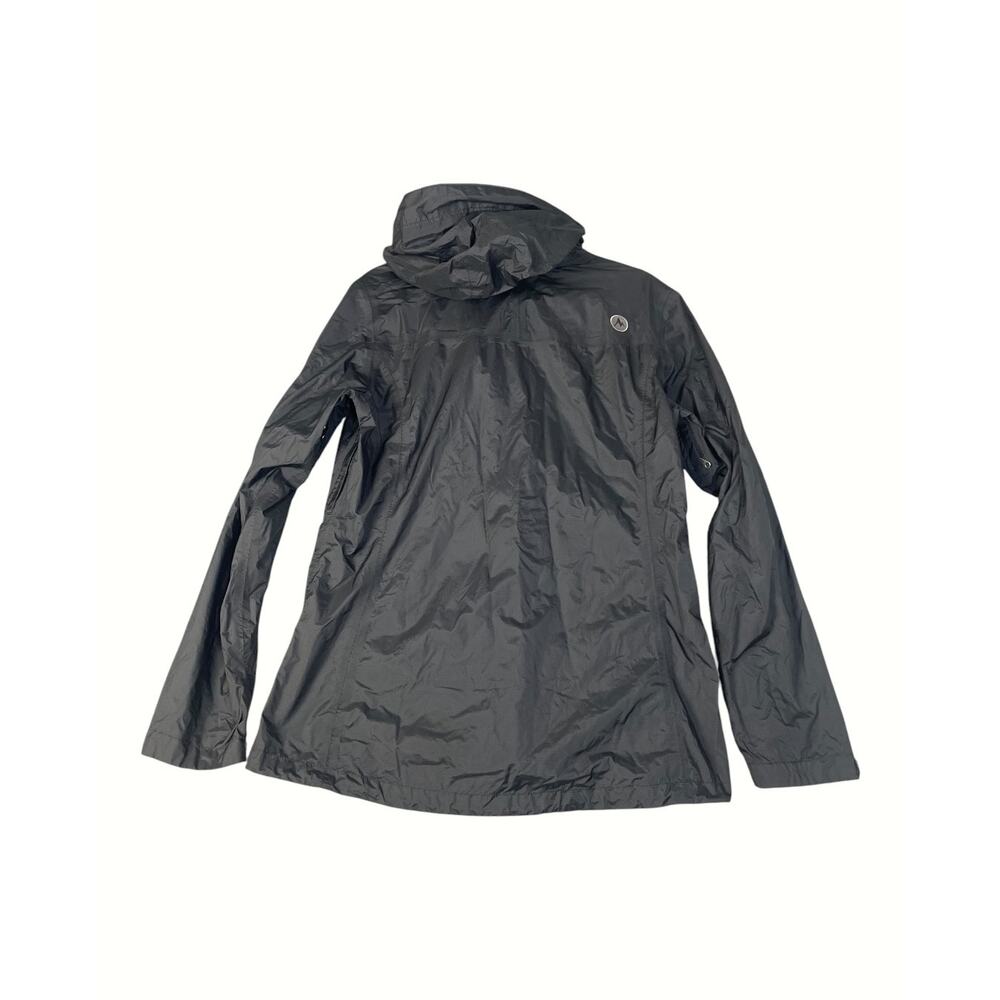 Marmot Women’s Medium PreCip Eco Black Waterproof Jacket W/ Hideaway Hood - Picture 3 of 3
